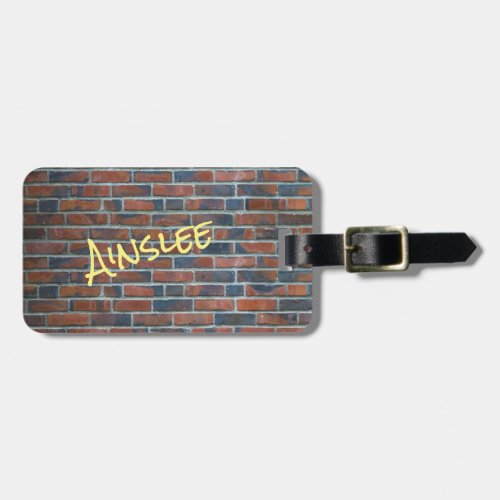 Burnt Red Brick Luggage Tag