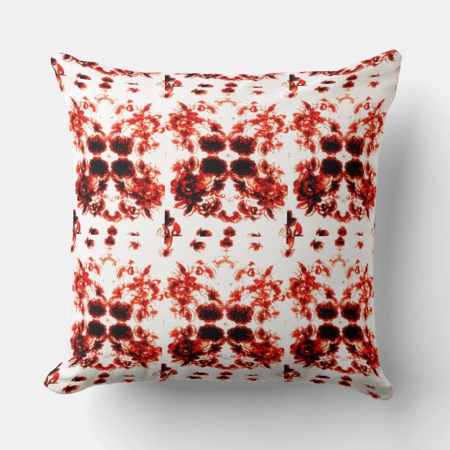 Burnt Red Orange Throw Pillow (Front)