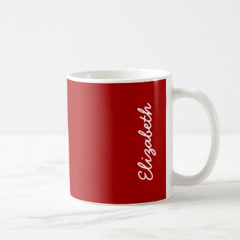 Burnt Red Solid Color Coffee Mug by SimplyColor at Zazzle