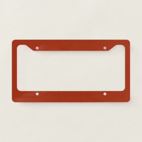 Burnt Red _  solid color  License Plate Frame