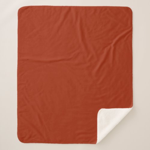 Burnt Red _  solid color  Sherpa Blanket