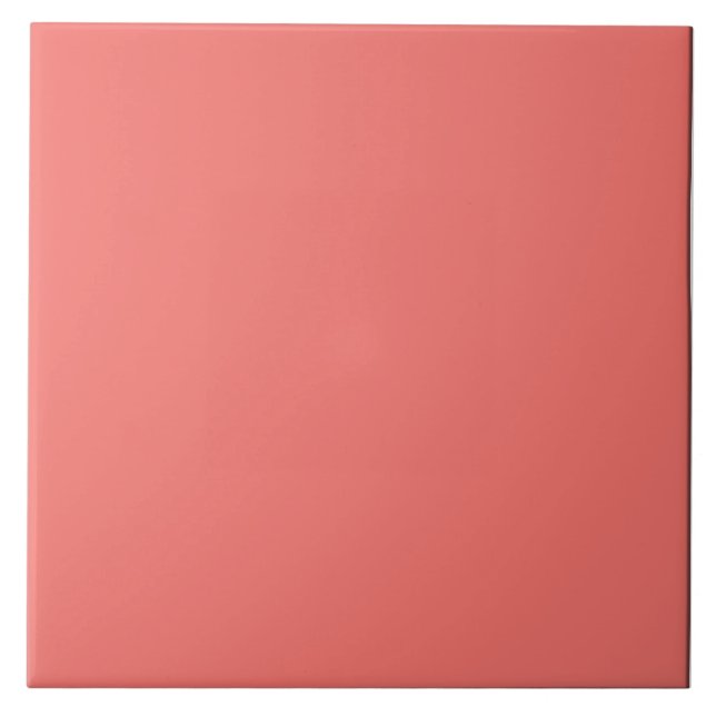 Burnt Rose Ceramic Tile. Tile (Front)