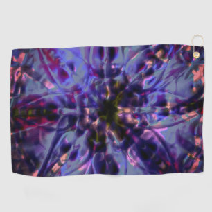 Burnt rough texture dark violet to stained purple golf towel