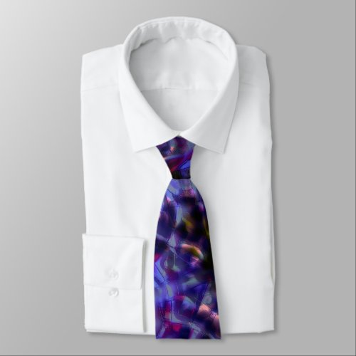 Burnt rough texture dark violet to stained purple  neck tie