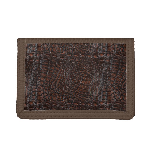 Burnt Rustic Leather4 Trifold Wallet (Front)