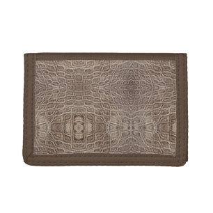 Burnt Rustic Leather Tri-fold Wallet