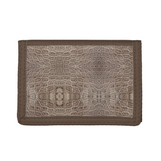 Burnt Rustic Leather Tri-fold Wallet