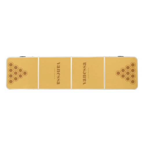 Burnt Sand Reverse Minimal Modern Classic Name Beer Pong Table