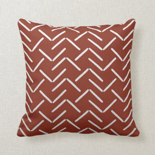 Geometric Western pattern - Dark Earth colours Throw Pillow by Suneldesigns