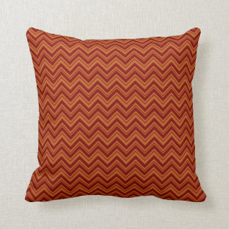 Burnt Sienna Chevron Designer Pillow
