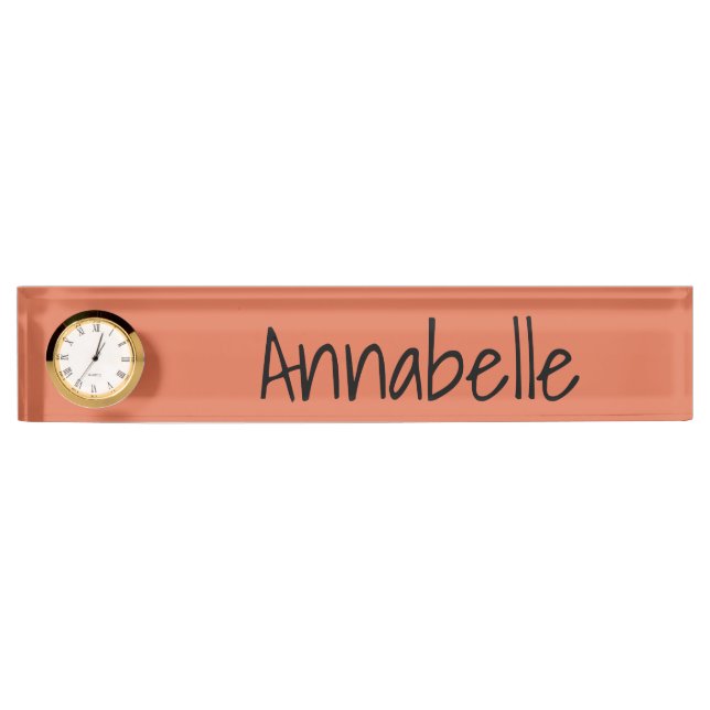 Burnt Sienna Desk Name Plate (Front)