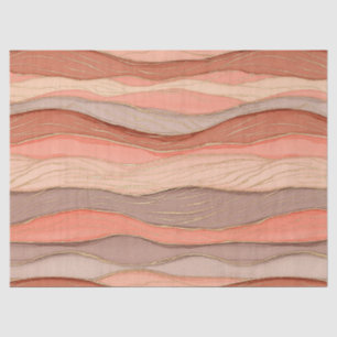 Burnt Sienna Marble with Gold Vein Accents Tissue Paper