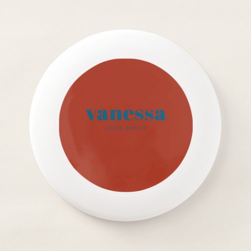 Burnt Sienna Minimal Modern Classic Name Wham-O Frisbee