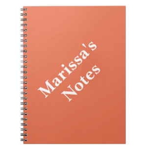 Burnt Sienna Personalizable Primary School Notebook