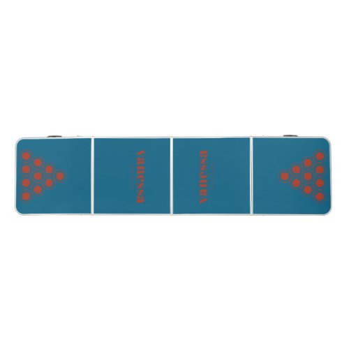 Burnt Sienna Reverse Minimal Modern Classic Name Beer Pong Table