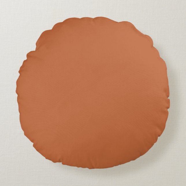 Burnt Sienna  Round Throw Pillow – 16” Round (Front)