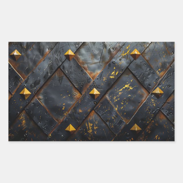 Burnt Steel Background Rectangular Sticker (Front)