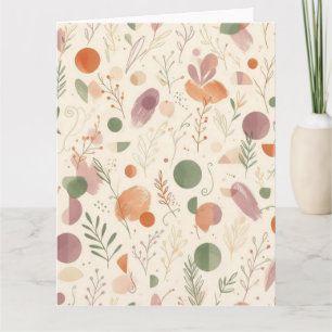 Burnt Terracotta Dusty Sage Boho Desert Fern Line Card