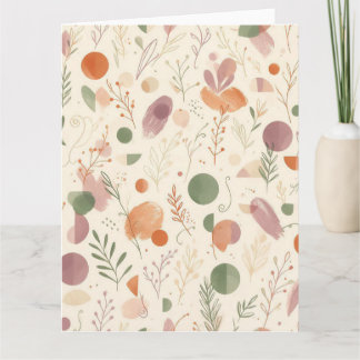 Burnt Terracotta Dusty Sage Boho Desert Fern Line Card