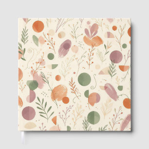 Burnt Terracotta Dusty Sage Boho Desert Fern Line Foil Guest Book