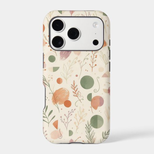 Burnt Terracotta Dusty Sage Boho Desert Fern Line iPhone 17 Pro Case