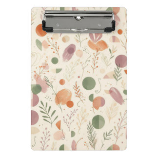 Burnt Terracotta Dusty Sage Boho Desert Fern Line Mini Clipboard