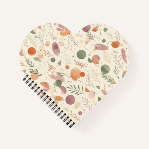 Burnt Terracotta Dusty Sage Boho Desert Fern Line Notebook