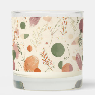 Burnt Terracotta Dusty Sage Boho Desert Fern Line Scented Candle