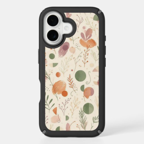 Burnt Terracotta Dusty Sage Boho Desert Fern Line iPhone 16 Case