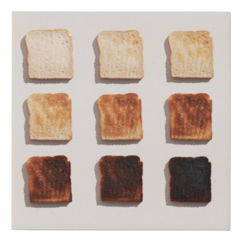 Burnt Toast Faux Canvas Print