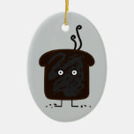 Burnt Toast smoke crumbs ashes bread Ceramic Ornament