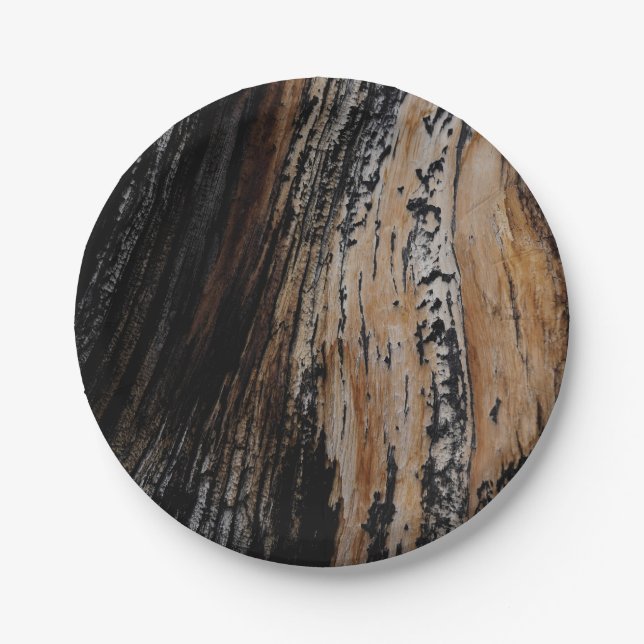 Burnt Tree Bark Paper Plates (Front)