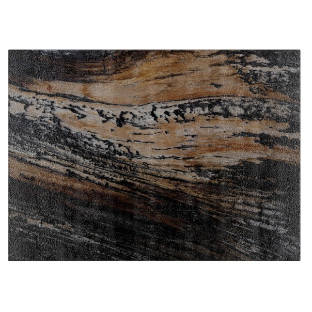 Burnt Tree Bark Texture Cutting Board (Front)