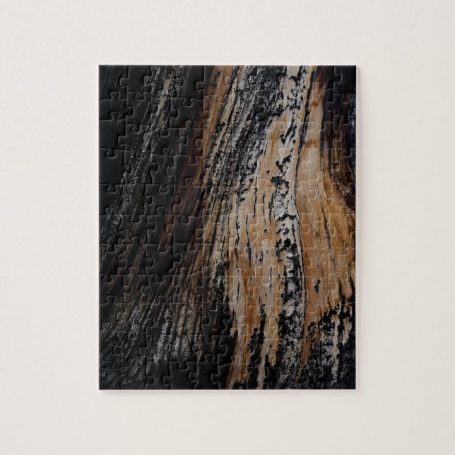 Burnt Tree Bark Texture Jigsaw Puzzle (Vertical)