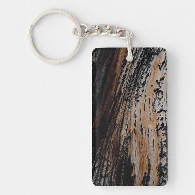 Burnt Tree Bark Texture Keychain (Front)