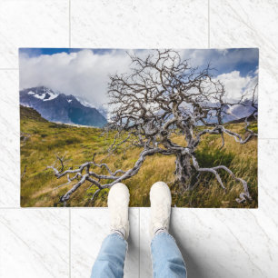 Burnt tree, Torres del Paine, Chile Doormat