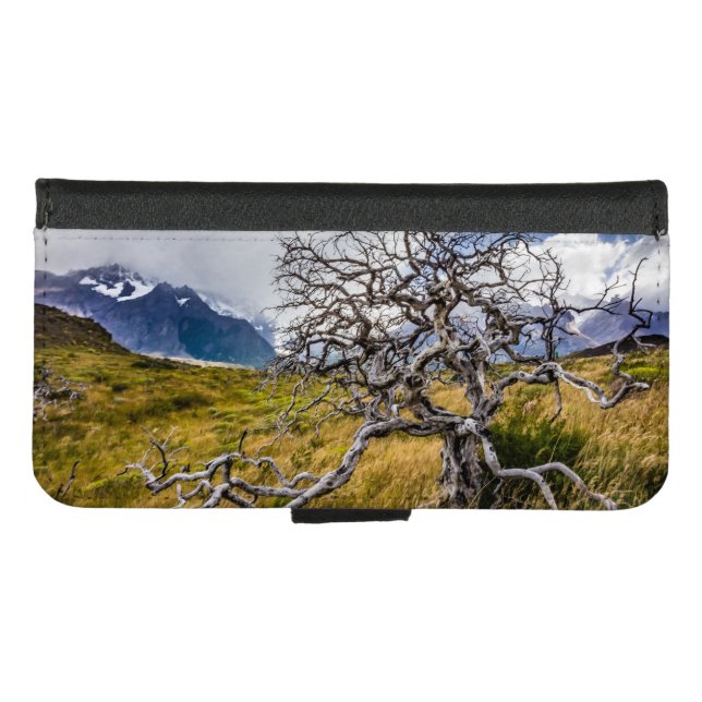 Burnt tree, Torres del Paine, Chile iPhone Wallet Case (Front (Horizontal))