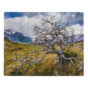 Burnt tree, Torres del Paine, Chile Jigsaw Puzzle