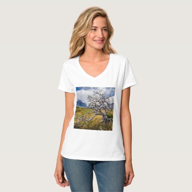 Burnt tree, Torres del Paine, Chile T-Shirt (Front Full)