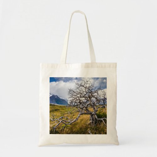 Burnt tree Torres del Paine Chile Tote Bag
