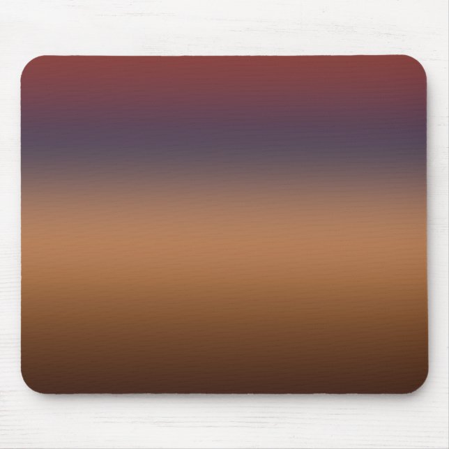 Burnt umber dark blue tan and brown gradient mouse pad (Front)