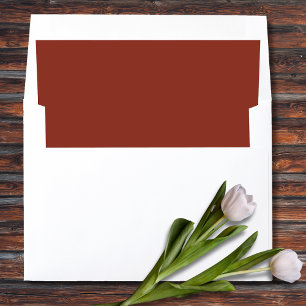 Burnt Umber moody elegant minimal Envelope Liner