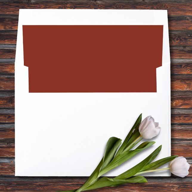 Burnt Umber moody elegant minimal Envelope Liner (Creator Uploaded)