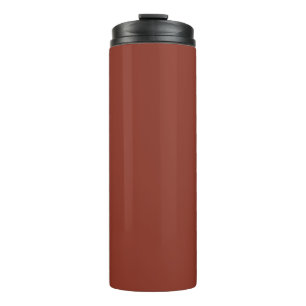 Burnt umber (solid color) thermal tumbler