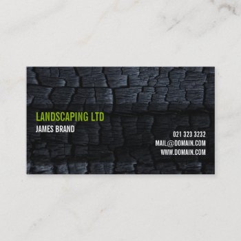 Burnt Wood Business Card by J32Teez at Zazzle