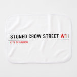 stoned crow Street  Burp Cloth