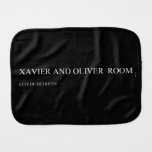 Xavier and Oliver   Burp Cloth