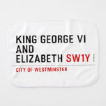 king george vi and elizabeth  Burp Cloth