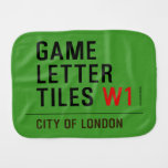 Game Letter Tiles  Burp Cloth