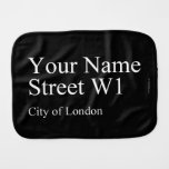 Your Name Street  Burp Cloth